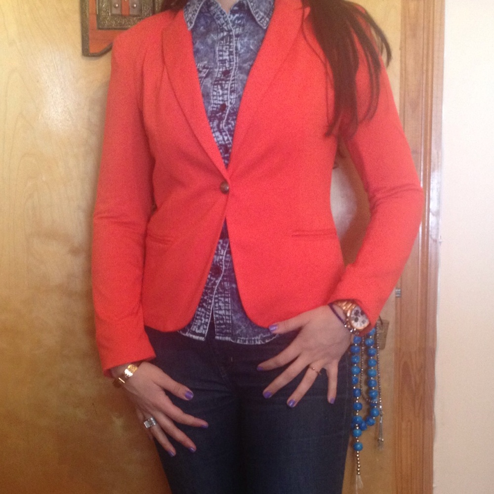 Forever 21 orange‎ Tangerine Blazer